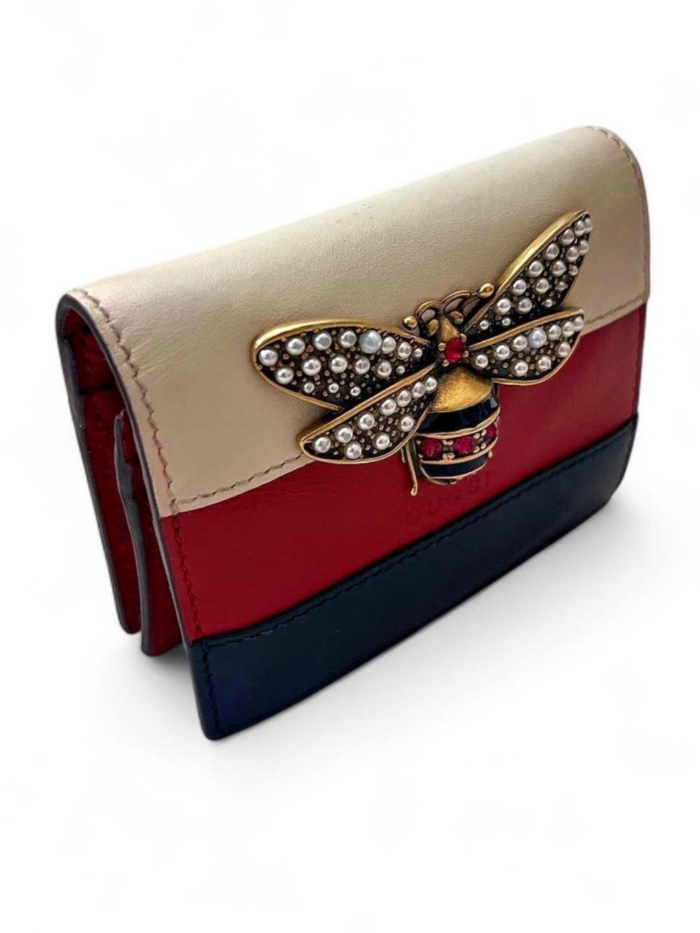 NWOT- Authentic Gucci Queen Margaret Leather Card Case Wallet #luxury #designer